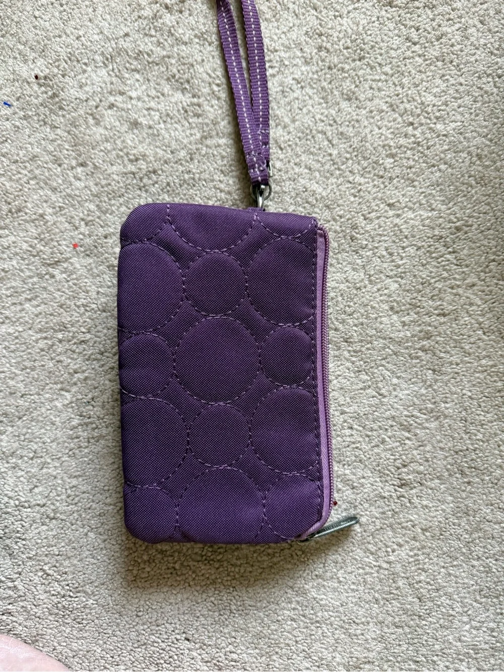 Thirty-one Purple Quilted Wristlet Wallet